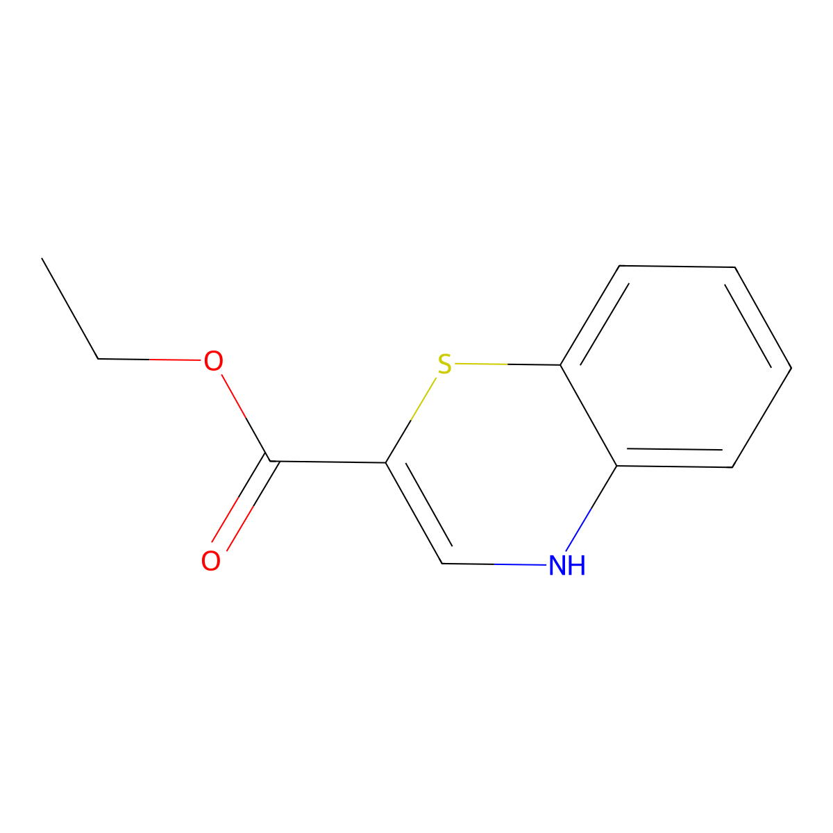 ethyl 4H-1,4-benzothiazine-2-carboxylate molecular structure, CAS 21464-44-8