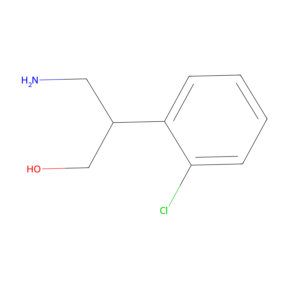 3-Amino-2-(2-chlorophenyl)propan-1-ol molecular structure, CAS 21464-47-1