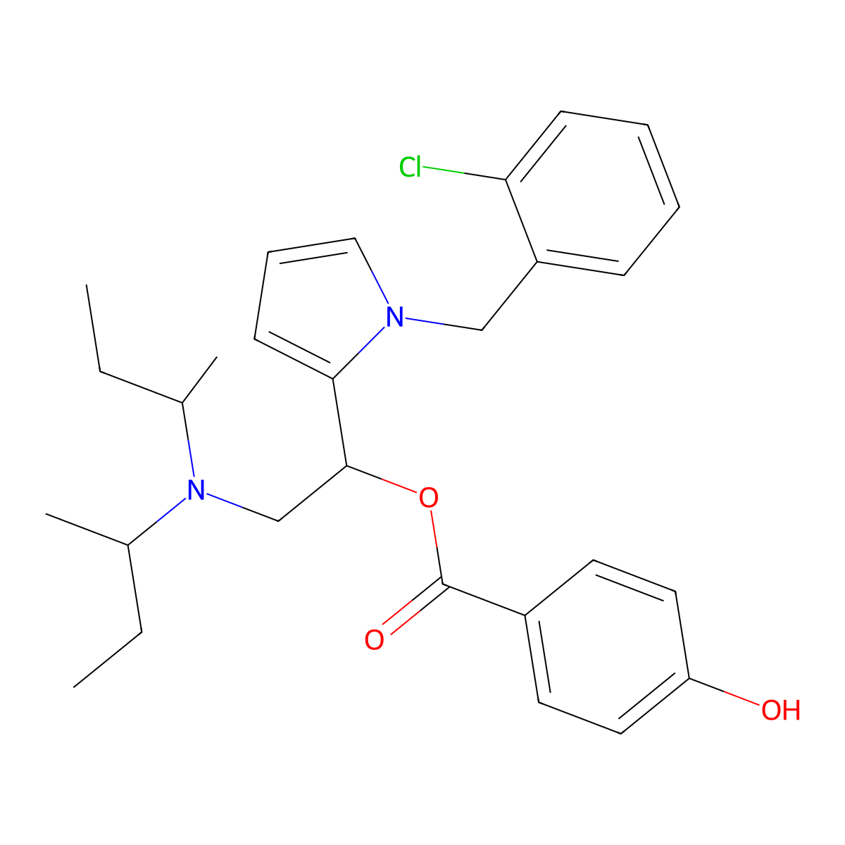 Viminol hydroxybenzoate molecular structure, CAS 21466-60-4
