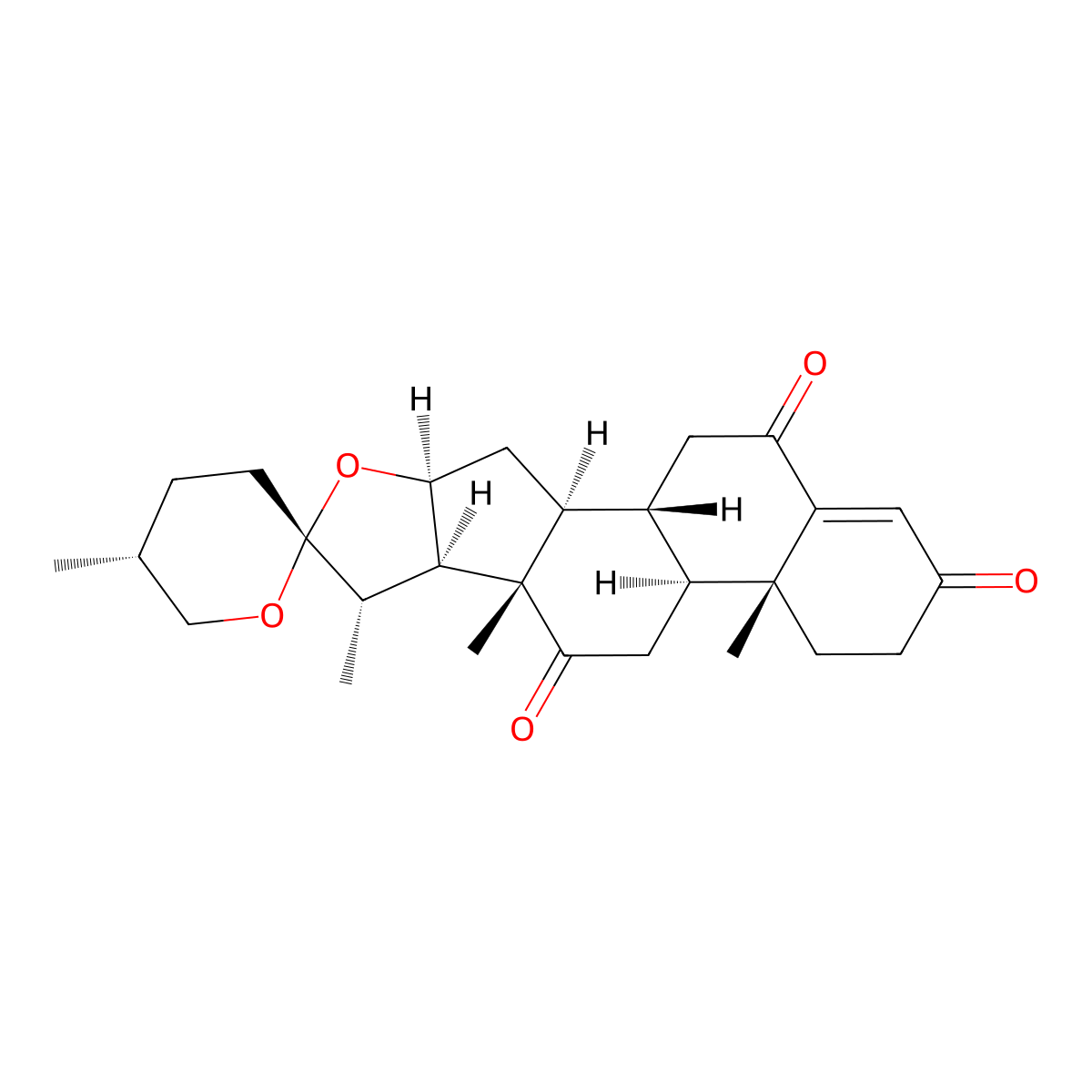 (25R)-Spirost-4-ene-3,6,12-trione molecular structure, CAS 214681-62-6