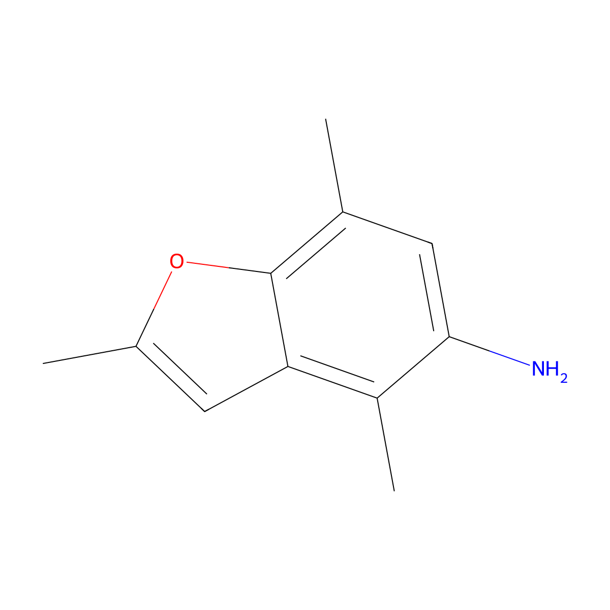 2,4,7-Trimethylbenzofuran-5-amine molecular structure, CAS 214683-09-7