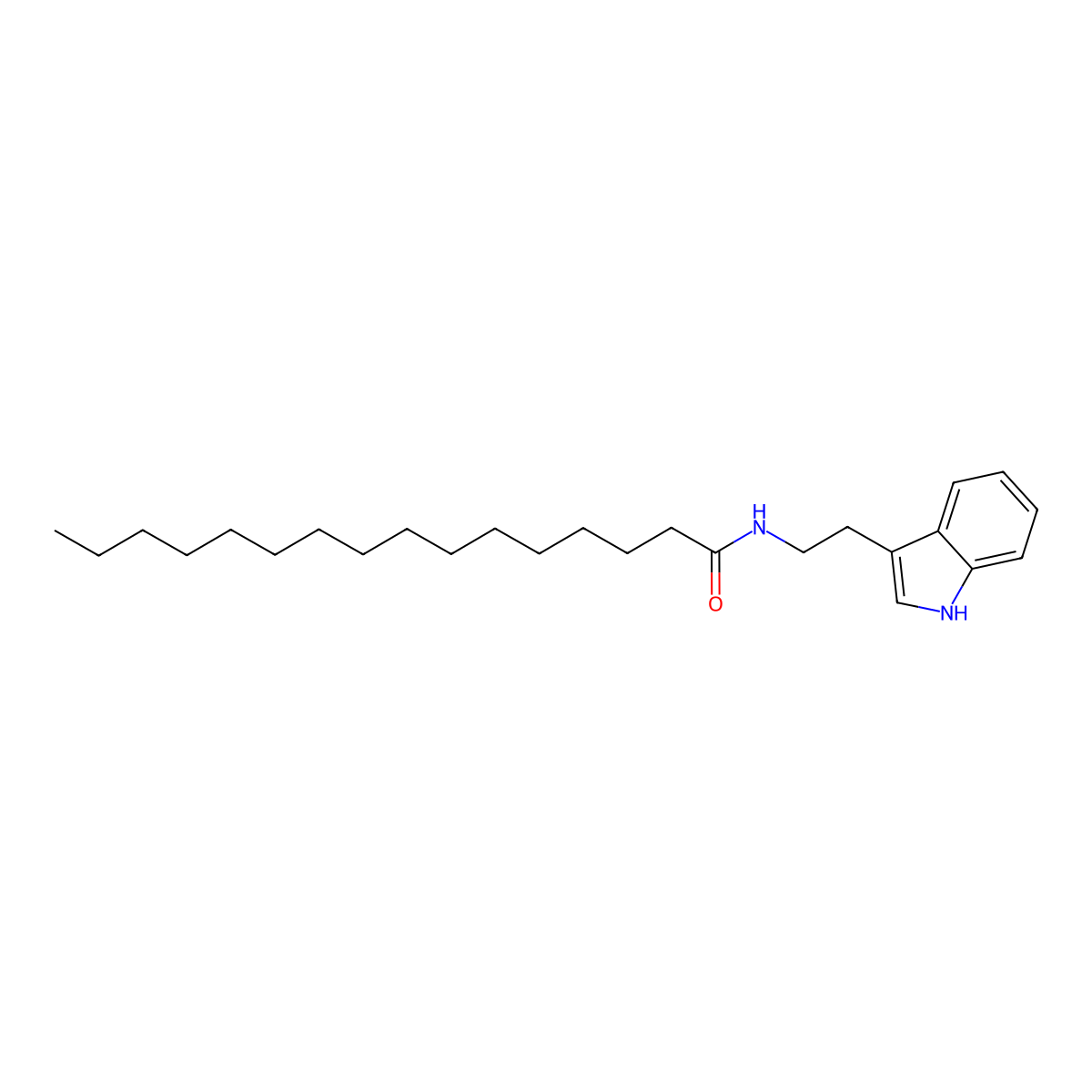 N-Palmitoyltryptamine molecular structure, CAS 21469-15-8