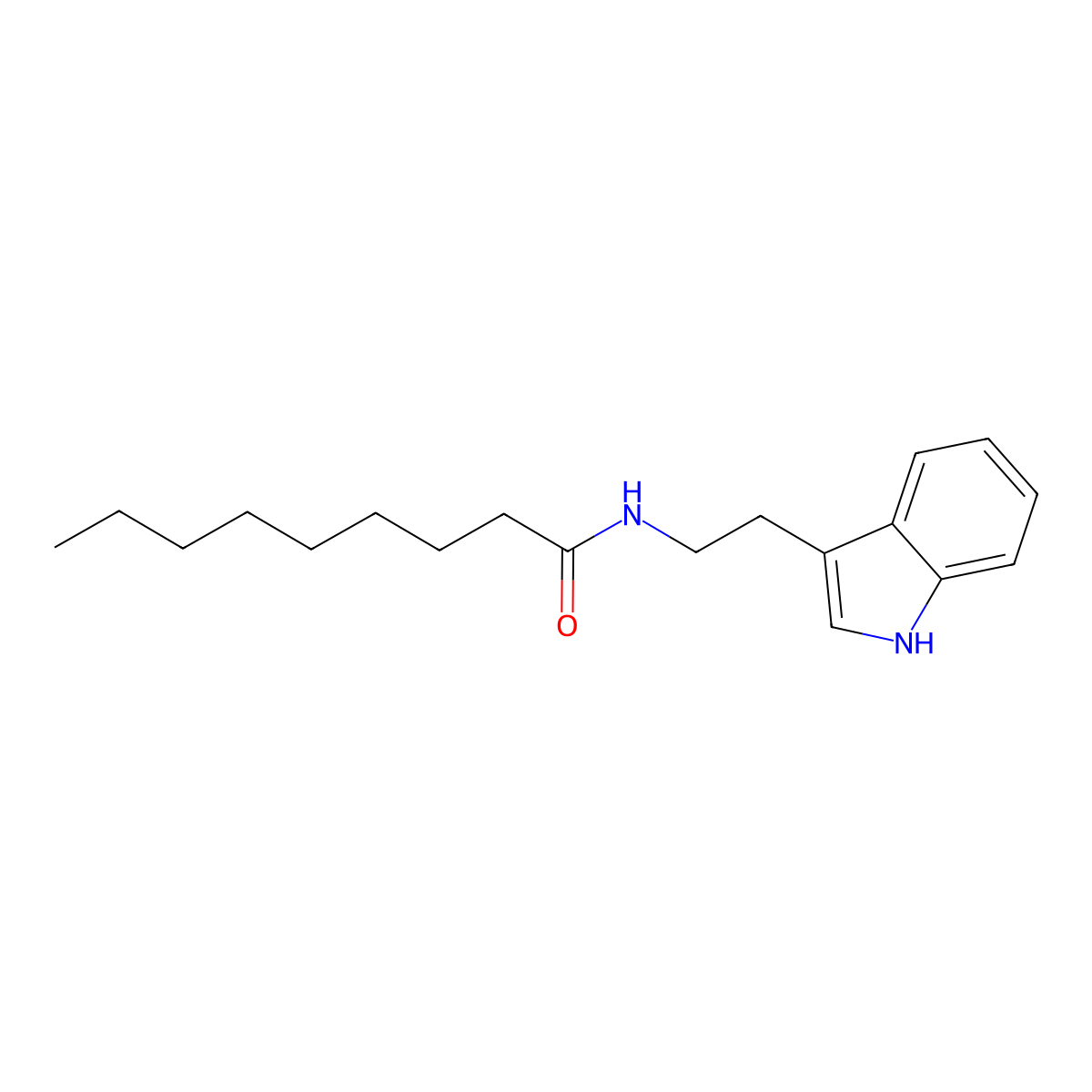 Nonanoyl tryptamine molecular structure, CAS 21469-21-6