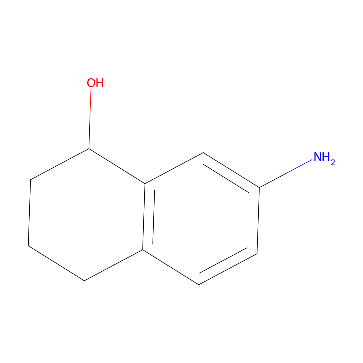 7-Amino-1,2,3,4-tetrahydronaphthalen-1-ol molecular structure, CAS 214698-03-0