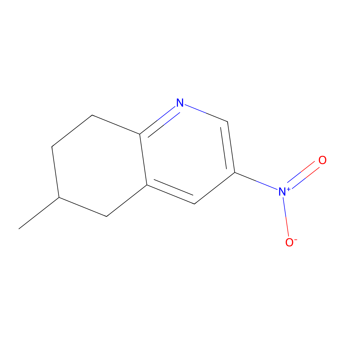 6-Methyl-3-nitro-5,6,7,8-tetrahydroquinoline molecular structure, CAS 214698-44-9