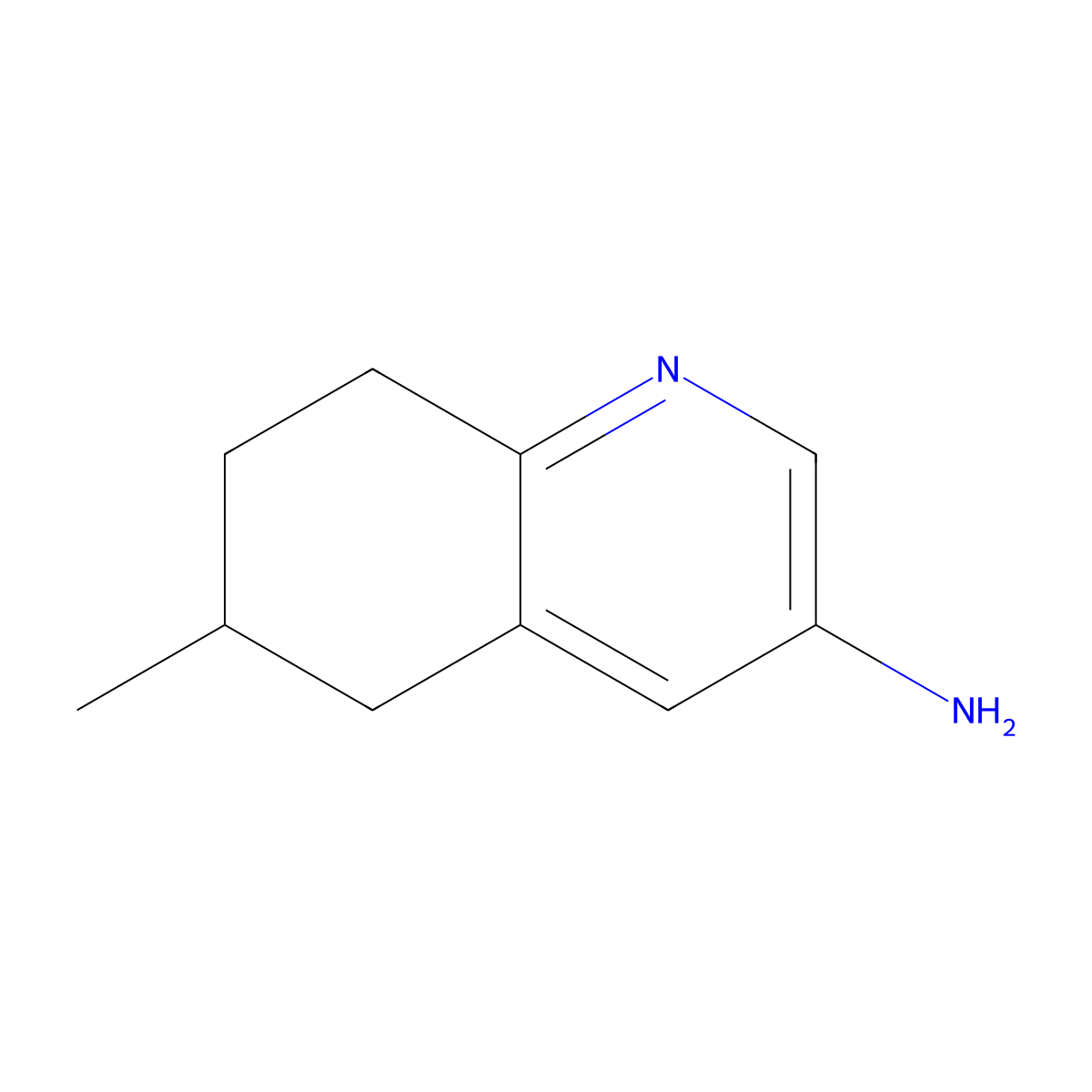 6-Methyl-5,6,7,8-tetrahydroquinolin-3-amine molecular structure, CAS 214698-46-1