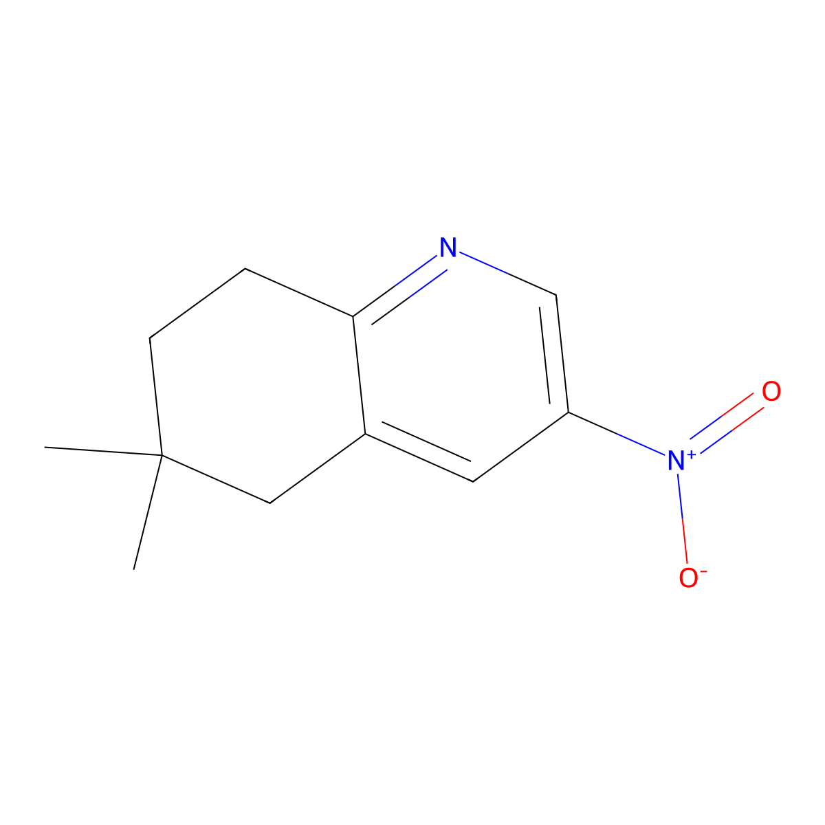 6,6-Dimethyl-3-nitro-5,6,7,8-tetrahydroquinoline molecular structure, CAS 214698-73-4