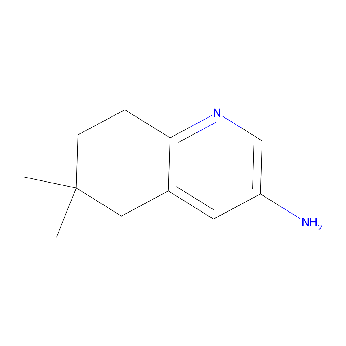 6,6-Dimethyl-5,6,7,8-tetrahydroquinolin-3-amine molecular structure, CAS 214698-75-6