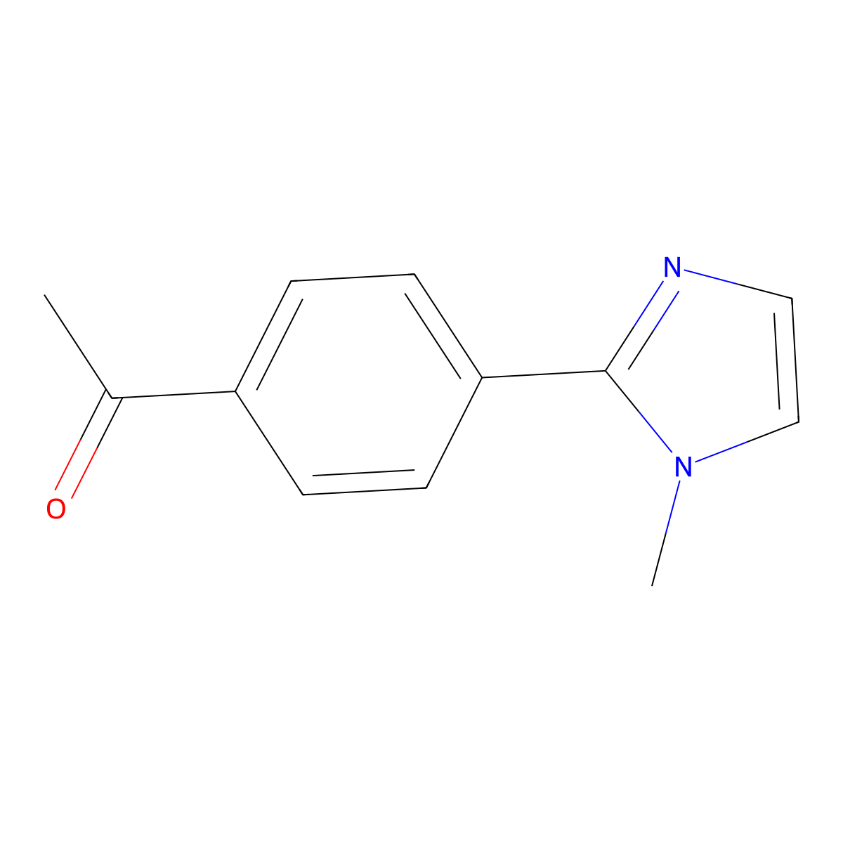 1-[4-(1-Methyl-1H-imidazol-2-yl)phenyl]ethanone molecular structure, CAS 214701-37-8