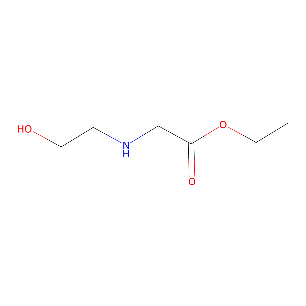 Ethyl 2-[(2-hydroxyethyl)amino]acetate molecular structure, CAS 214709-53-2