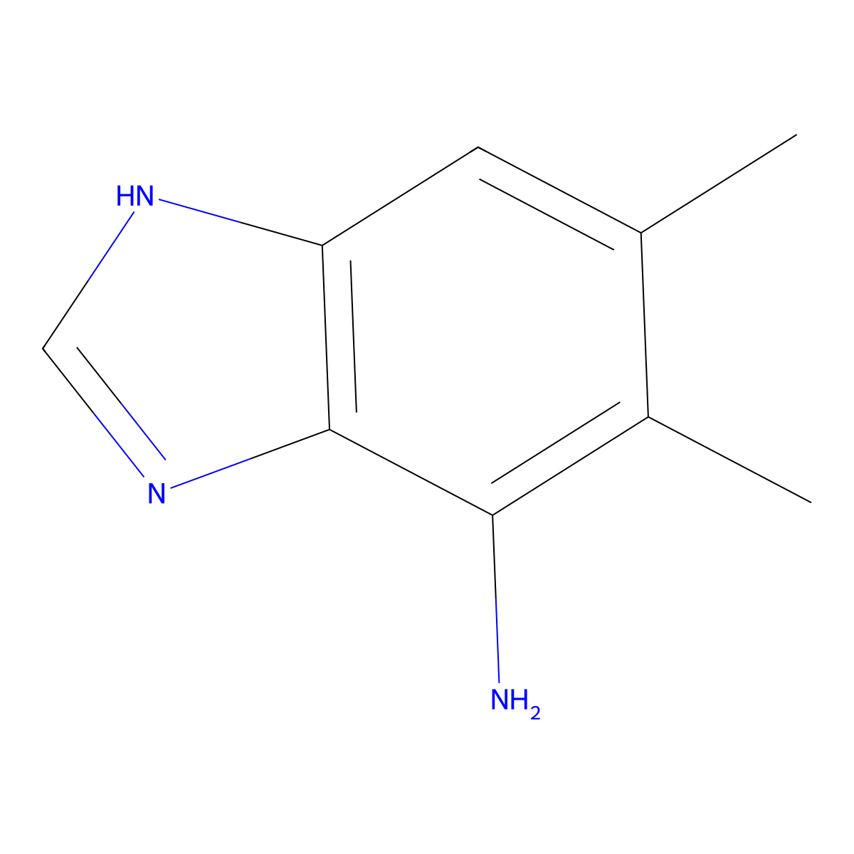 5,6-Dimethyl-1H-benzo[d]imidazol-7-amine molecular structure, CAS 21472-09-3