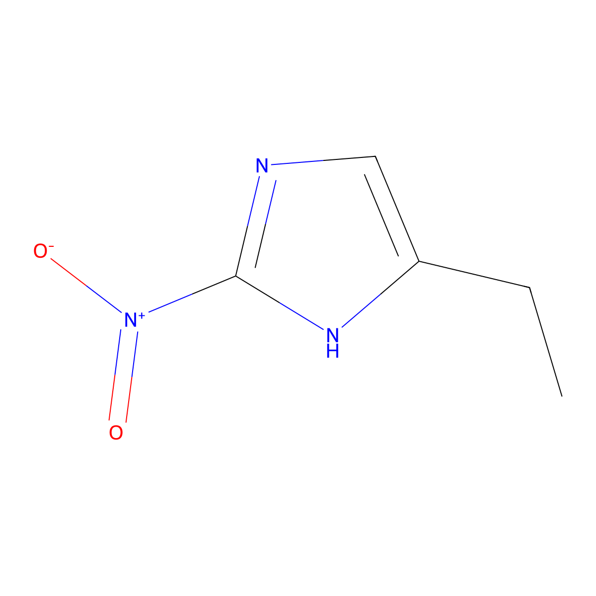 Imidazole, 4-ethyl-2-nitro-, mixed with 5-ethyl-2-nitroimidazole (1:1) molecular structure, CAS 21472-25-3