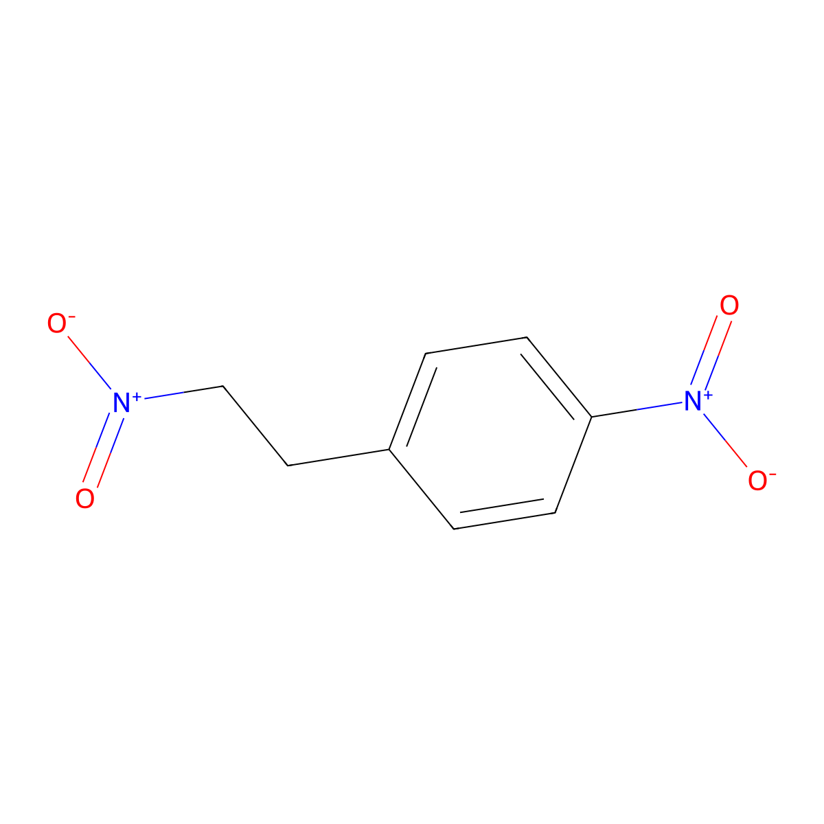 Benzene, 1-nitro-4-(2-nitroethyl)- molecular structure, CAS 21473-45-0