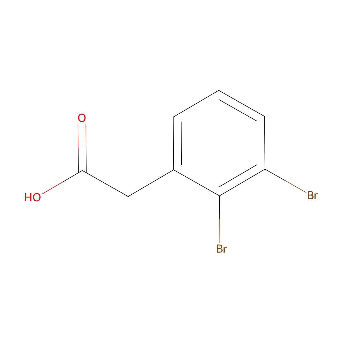 2-(2,3-Dibromophenyl)acetic acid molecular structure, CAS 214746-54-0