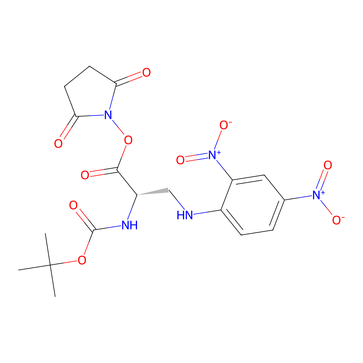 Boc-Dap(Dnp)-Osu molecular structure, CAS 214750-68-2