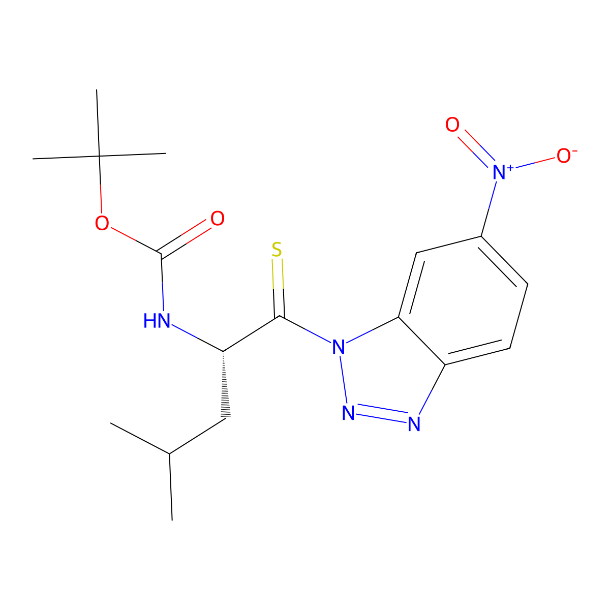 Boc-ThionoLeu-1-(6-nitro)benzotriazolide molecular structure, CAS 214750-70-6