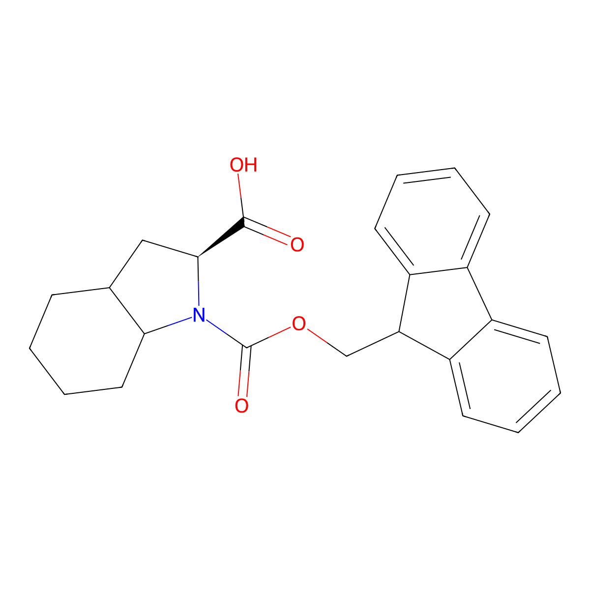 Fmoc-L-Octahydroindole-2-carboxylic acid molecular structure, CAS 214750-71-7