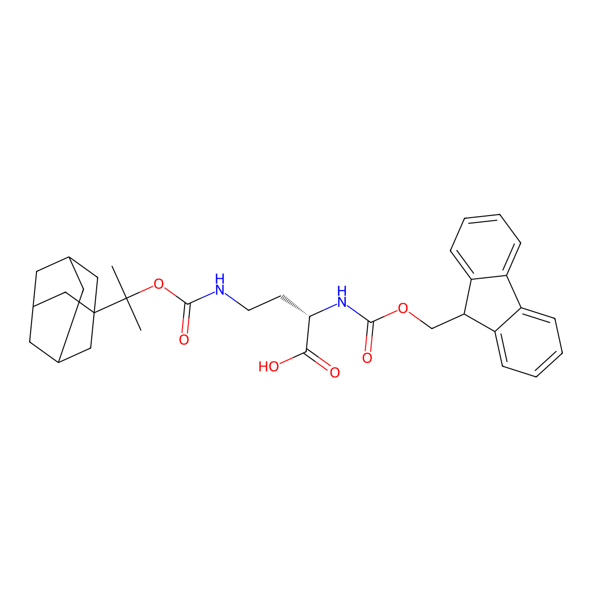 Fmoc-Dab(Adpoc)-OH molecular structure, CAS 214750-73-9