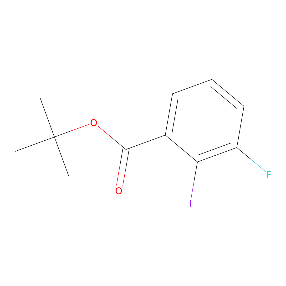 tert-Butyl 3-fluoro-2-iodobenzoate molecular structure, CAS 2147537-82-2