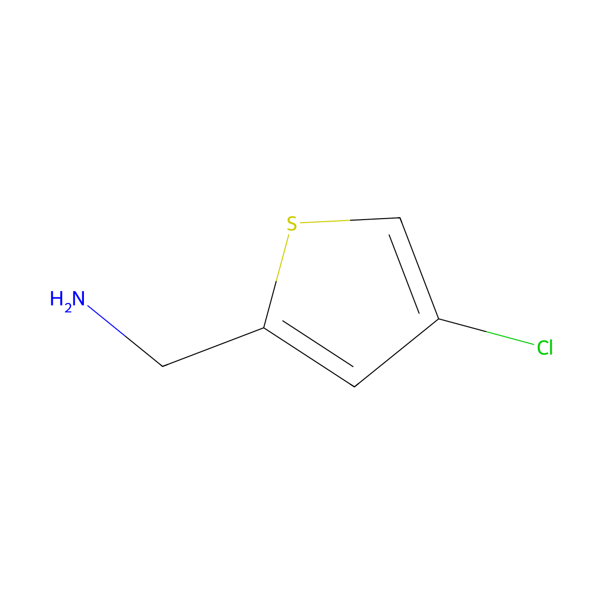 (4-Chlorothiophen-2-yl)methanamine molecular structure, CAS 214759-19-0