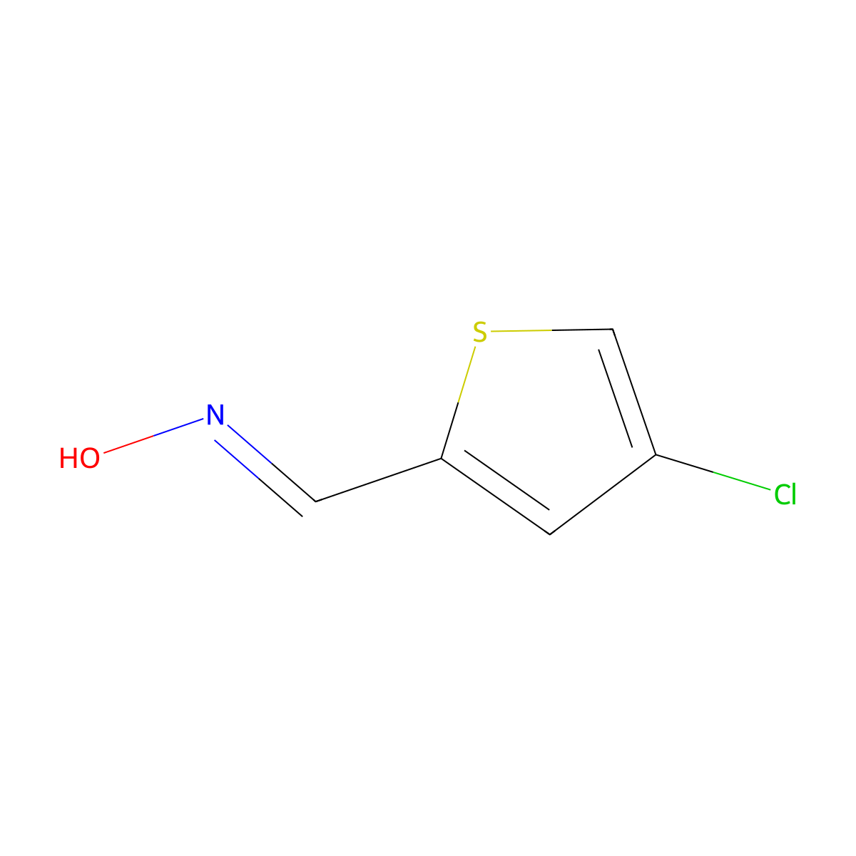 N-[(4-chlorothiophen-2-yl)methylidene]hydroxylamine molecular structure, CAS 214759-20-3