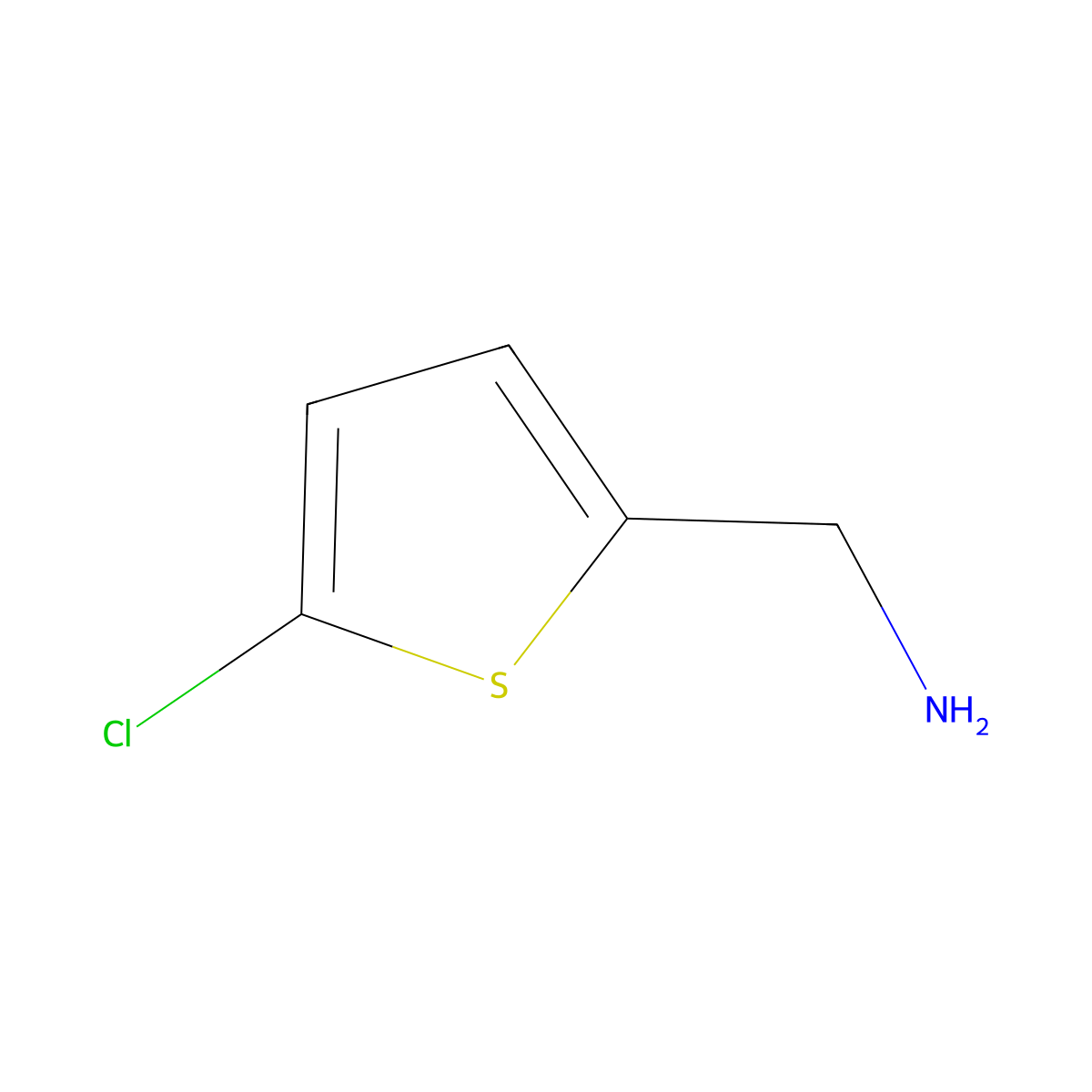 (5-Chlorothiophen-2-yl)methanamine molecular structure, CAS 214759-22-5