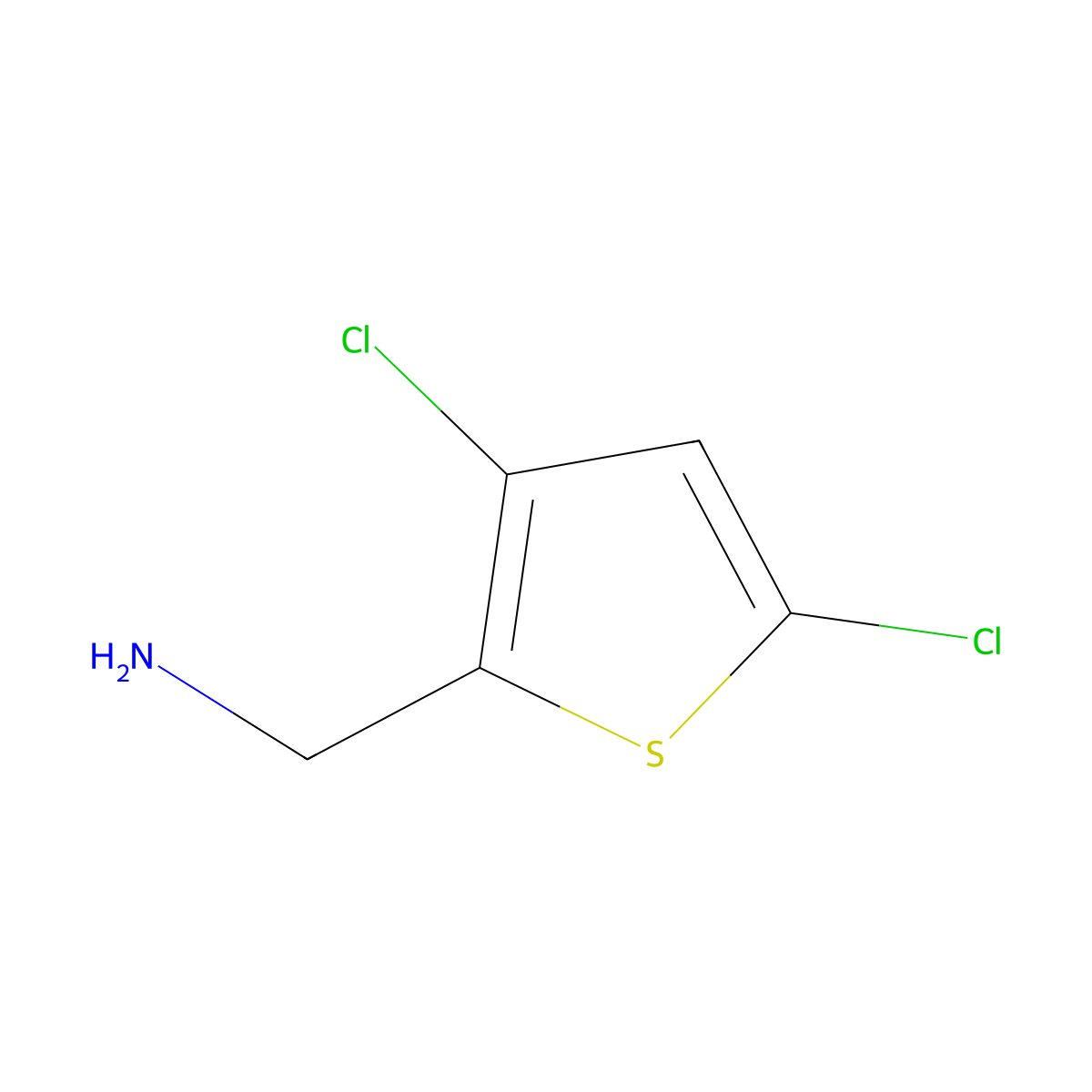 1-(3,5-Dichlorothiophen-2-yl)methanamine molecular structure, CAS 214759-23-6
