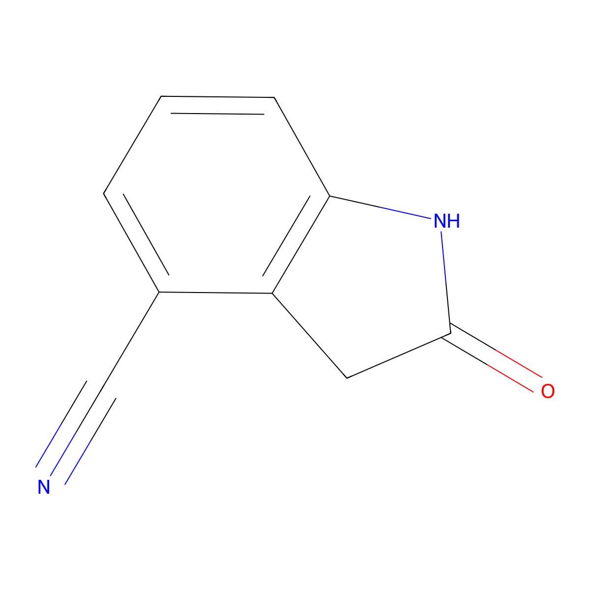 2-Oxoindoline-4-carbonitrile molecular structure, CAS 214759-51-0