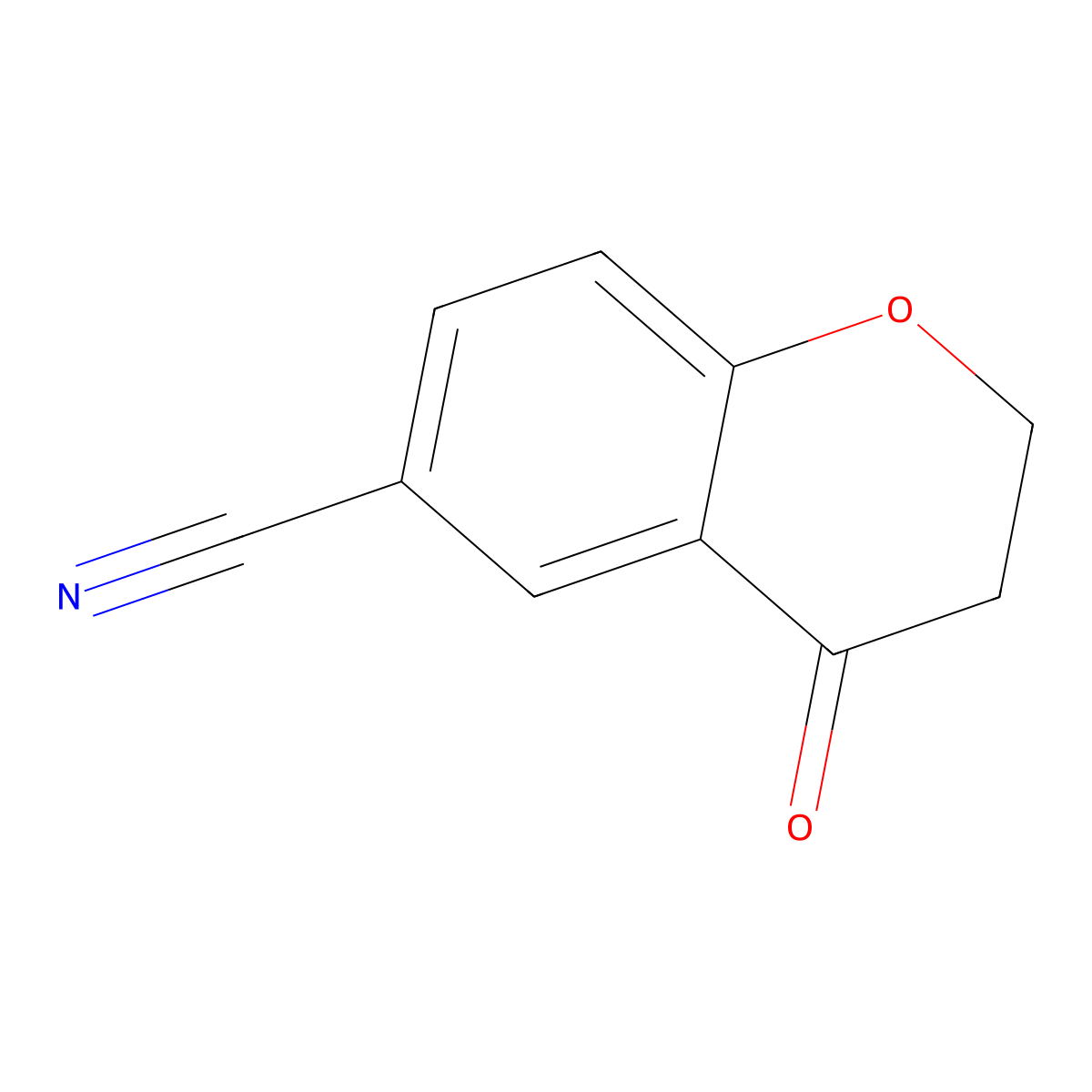 4-Oxo-3,4-dihydro-2H-1-benzopyran-6-carbonitrile molecular structure, CAS 214759-65-6