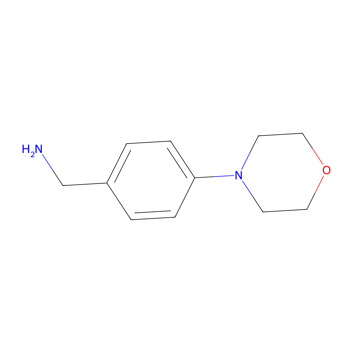 4-Morpholinobenzylamine molecular structure, CAS 214759-74-7