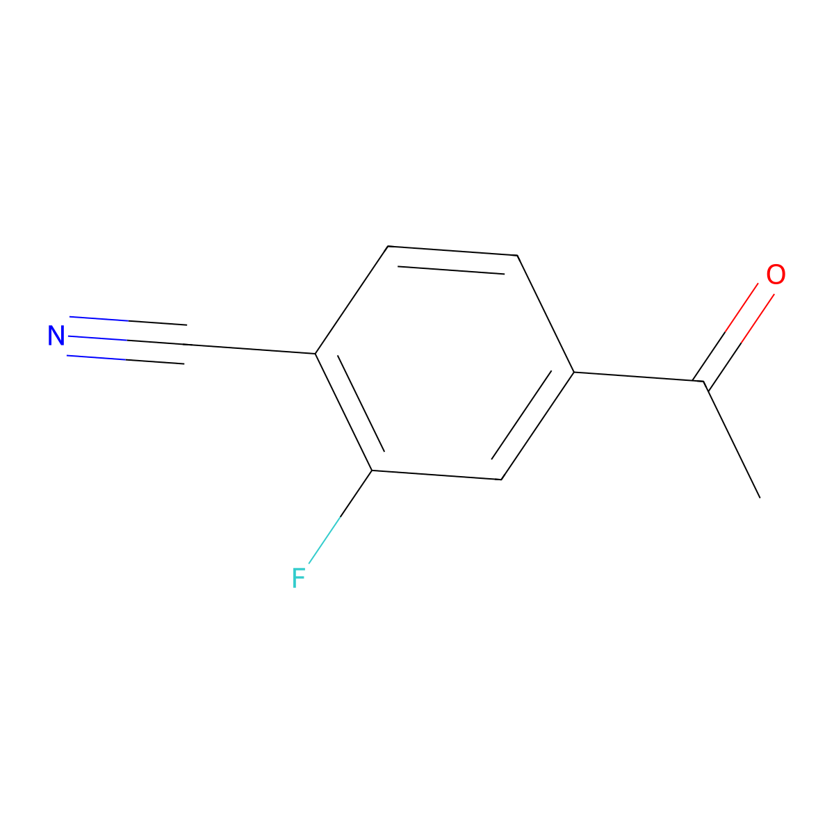 4-Acetyl-2-fluorobenzonitrile molecular structure, CAS 214760-18-6