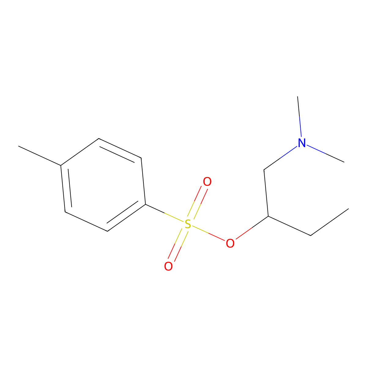1-(Dimethylamino)butan-2-yl 4-methylbenzene-1-sulfonate molecular structure, CAS 2147639-13-0