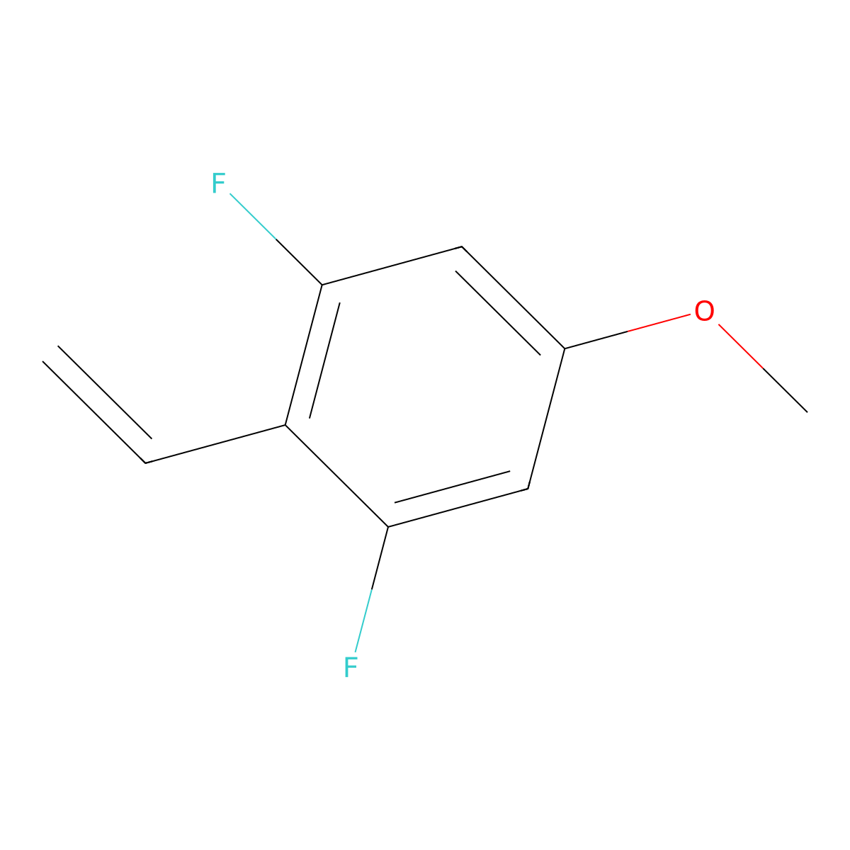 2-Ethenyl-1,3-difluoro-5-methoxybenzene molecular structure, CAS 2147689-09-4