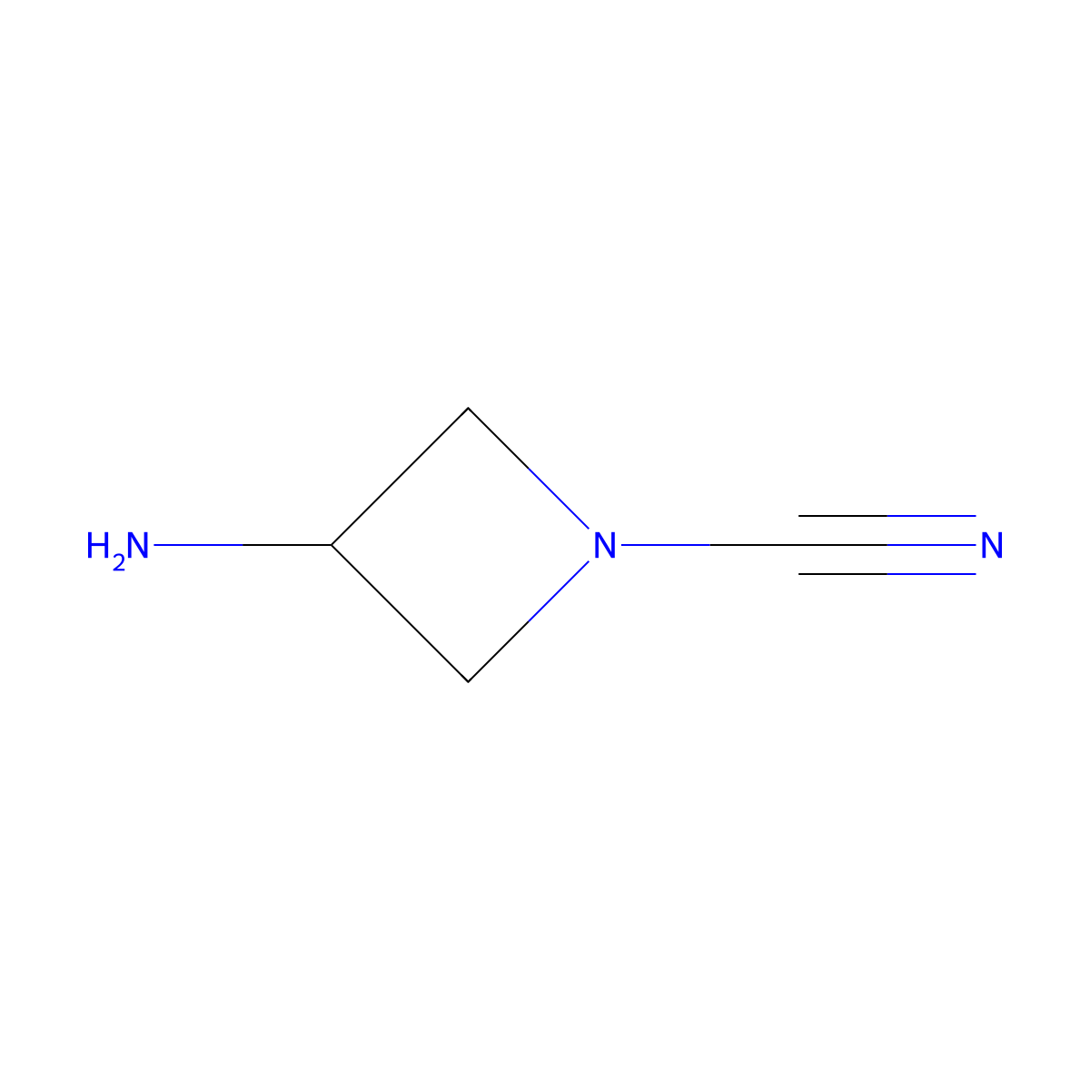 3-Aminoazetidine-1-carbonitrile molecular structure, CAS 2147718-85-0