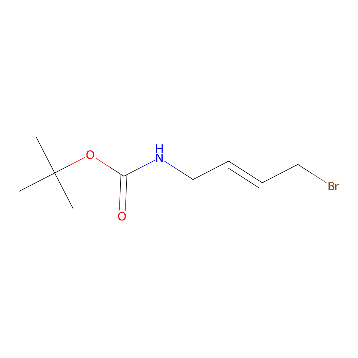 tert-butyl N-((2E)-4-bromobut-2-en-1-yl)carbamate molecular structure, CAS 2147740-39-2