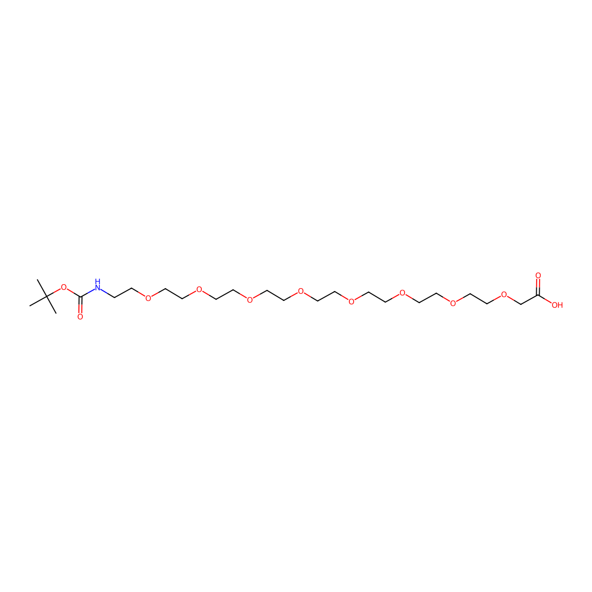 BocNH-PEG8-CH2COOH molecular structure, CAS 2147743-36-8