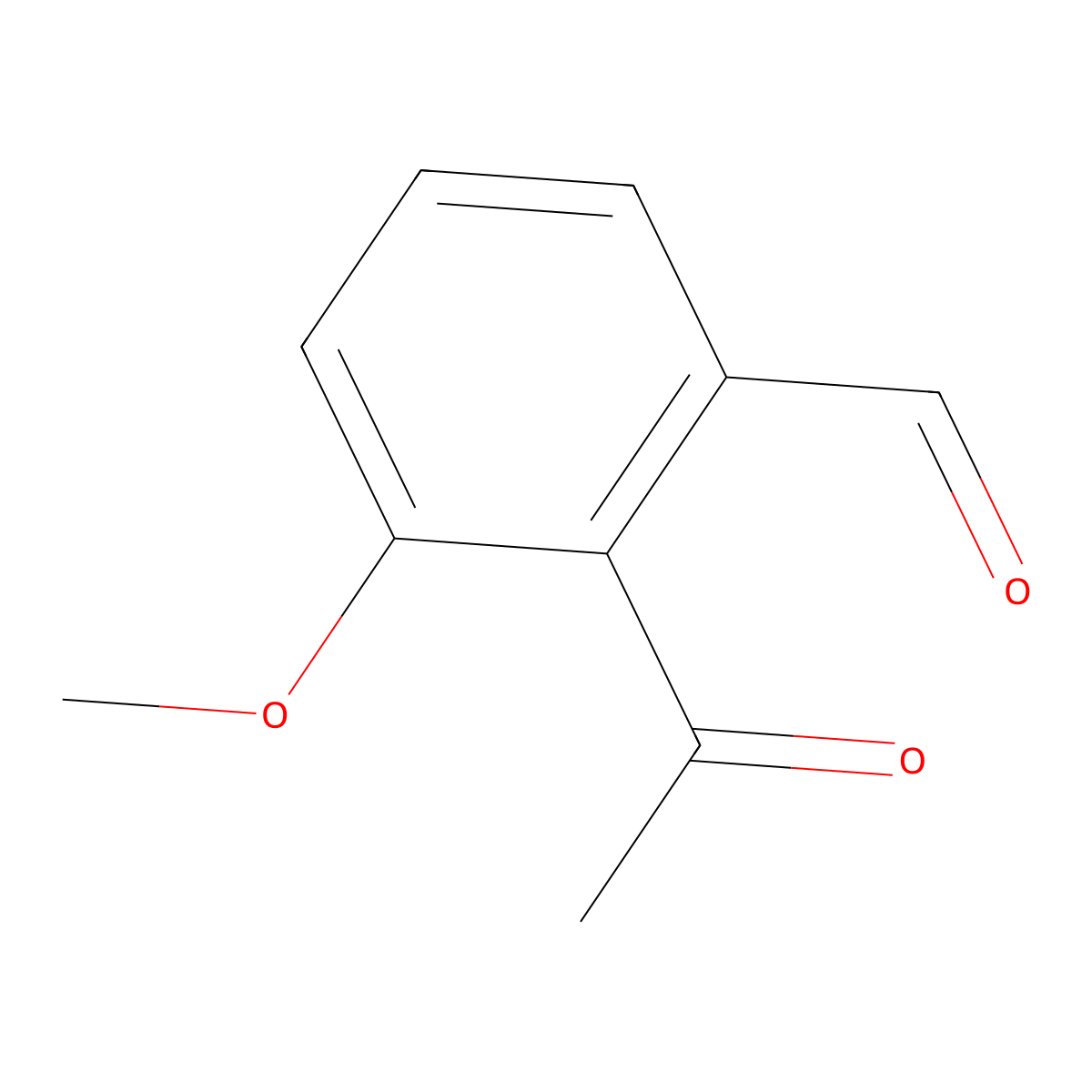 2-Acetyl-3-methoxybenzaldehyde molecular structure, CAS 2147745-09-1