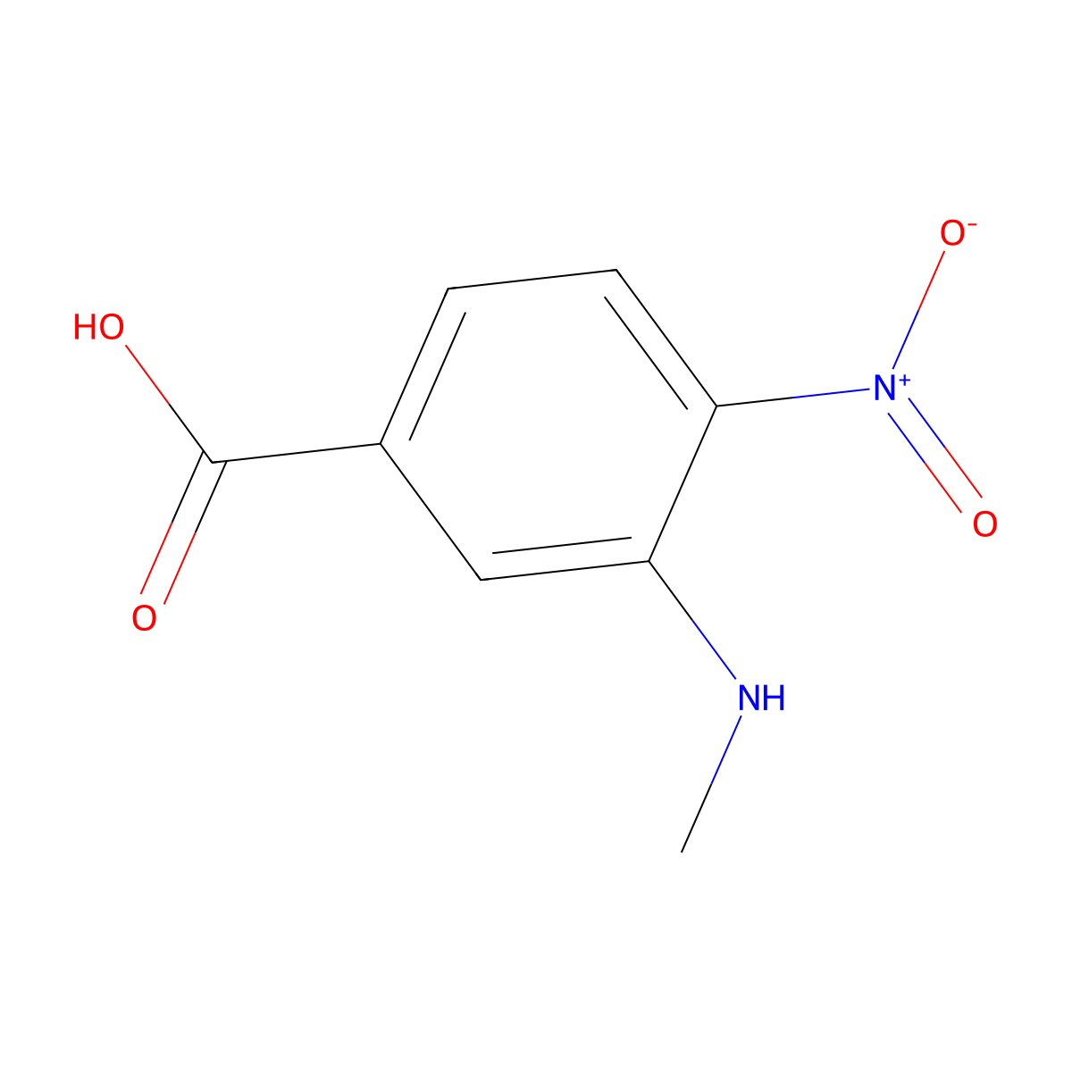 3-(Methylamino)-4-nitrobenzoic acid molecular structure, CAS 214778-10-6