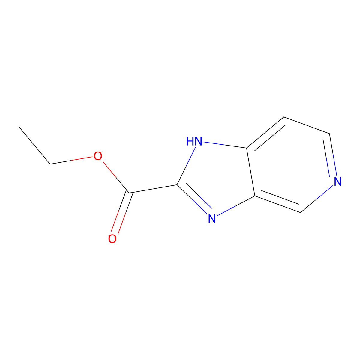 ethyl 3H-imidazo(4,5-c)pyridine-2-carboxylate molecular structure, CAS 214778-28-6