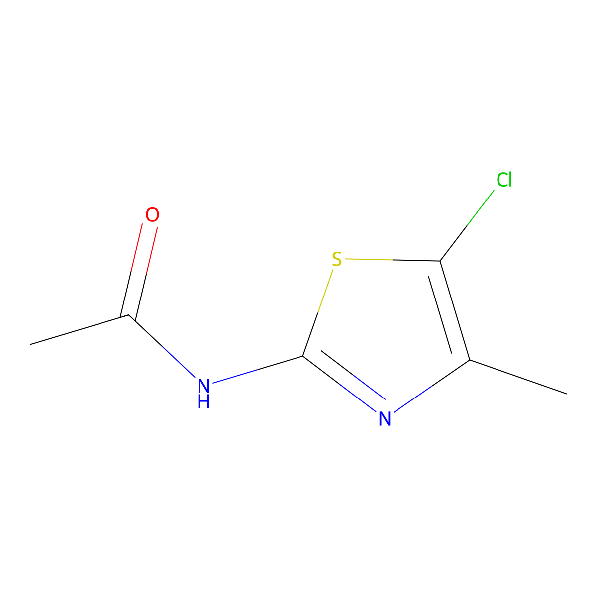 N-(5-Chloro-4-methyl-1,3-thiazol-2-yl)acetamide molecular structure, CAS 21478-92-2