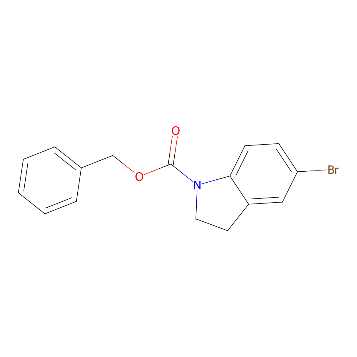 benzyl 5-bromo-2,3-dihydro-1H-indole-1-carboxylate molecular structure, CAS 2147817-83-0