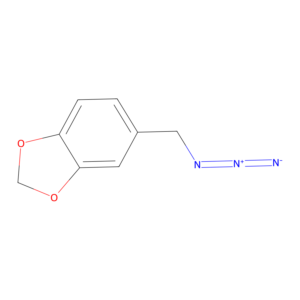 5-(azidomethyl)-2H-1,3-benzodioxole molecular structure, CAS 214783-17-2