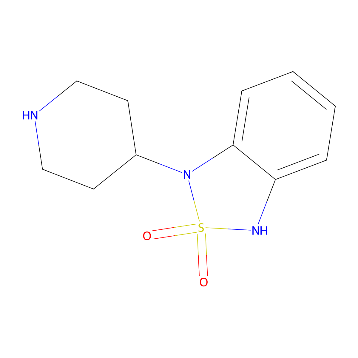1-(Piperidin-4-yl)-1,3-dihydro-2lambda6,1,3-benzothiadiazole-2,2-dione molecular structure, CAS 214784-81-3