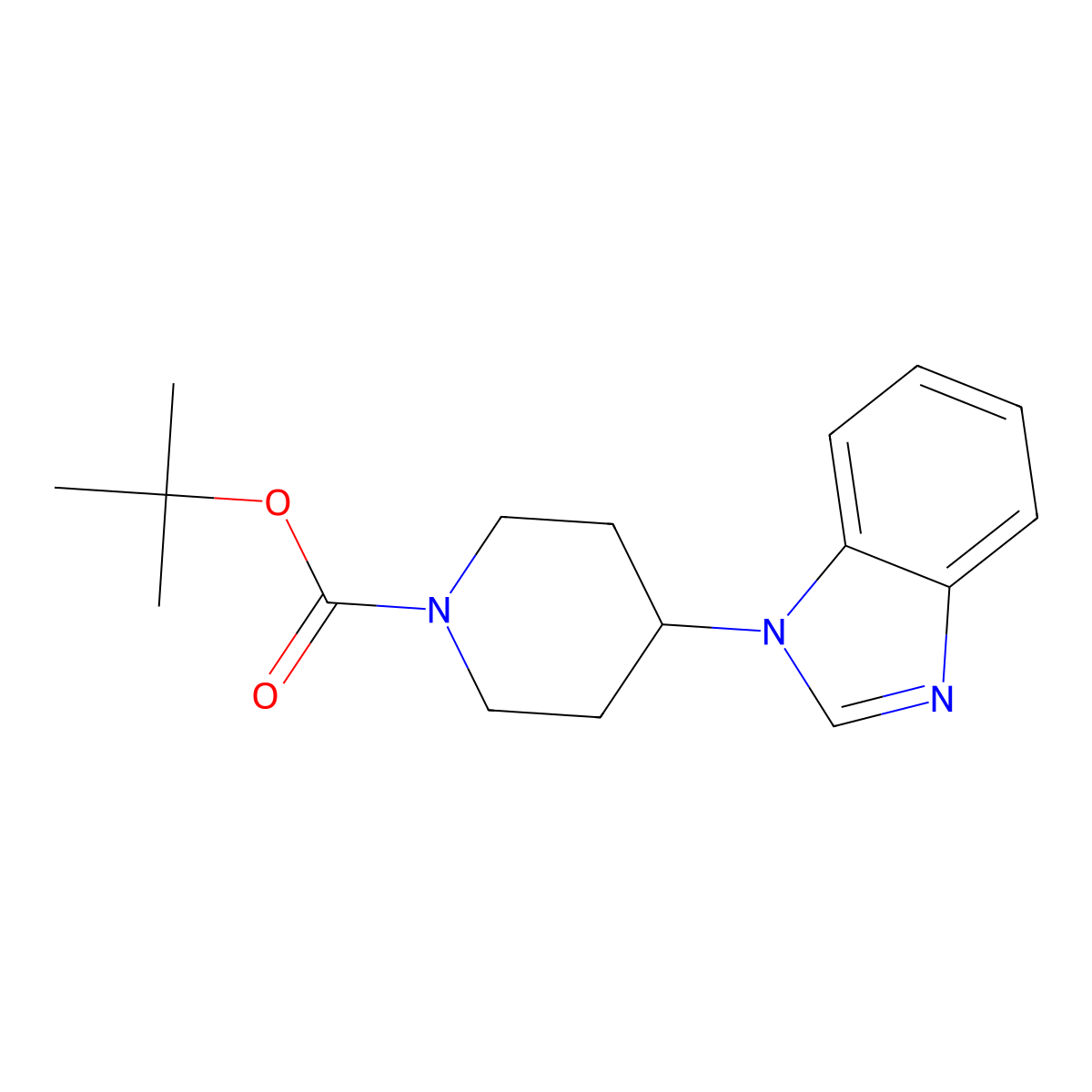 tert-Butyl 4-(1H-benzo[d]imidazol-1-yl)piperidine-1-carboxylate molecular structure, CAS 214785-00-9