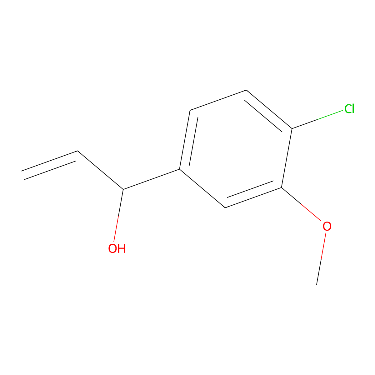 1-(4-Chloro-3-methoxyphenyl)prop-2-en-1-ol molecular structure, CAS 2147906-23-6