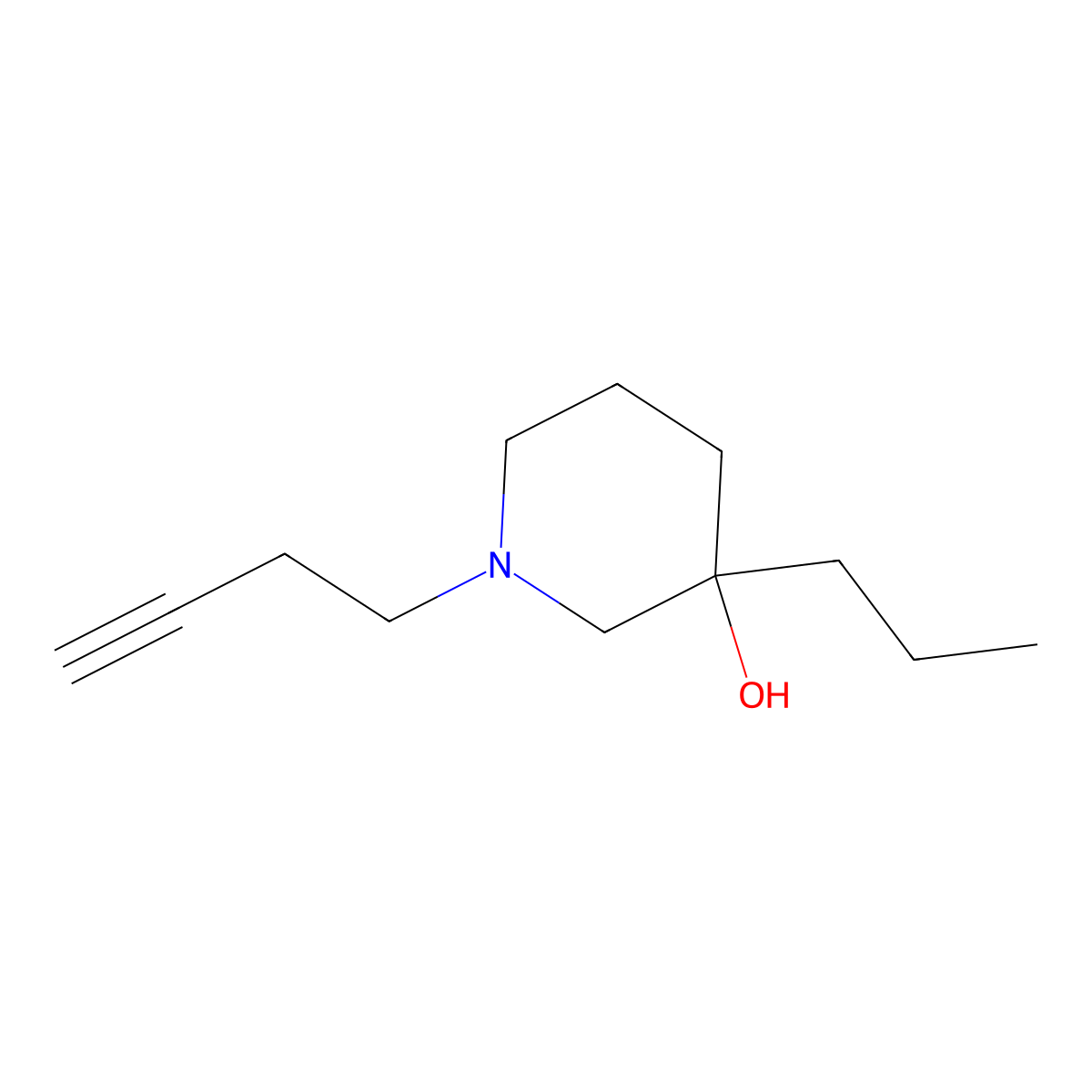 1-(But-3-yn-1-yl)-3-propylpiperidin-3-ol molecular structure, CAS 2147925-37-7