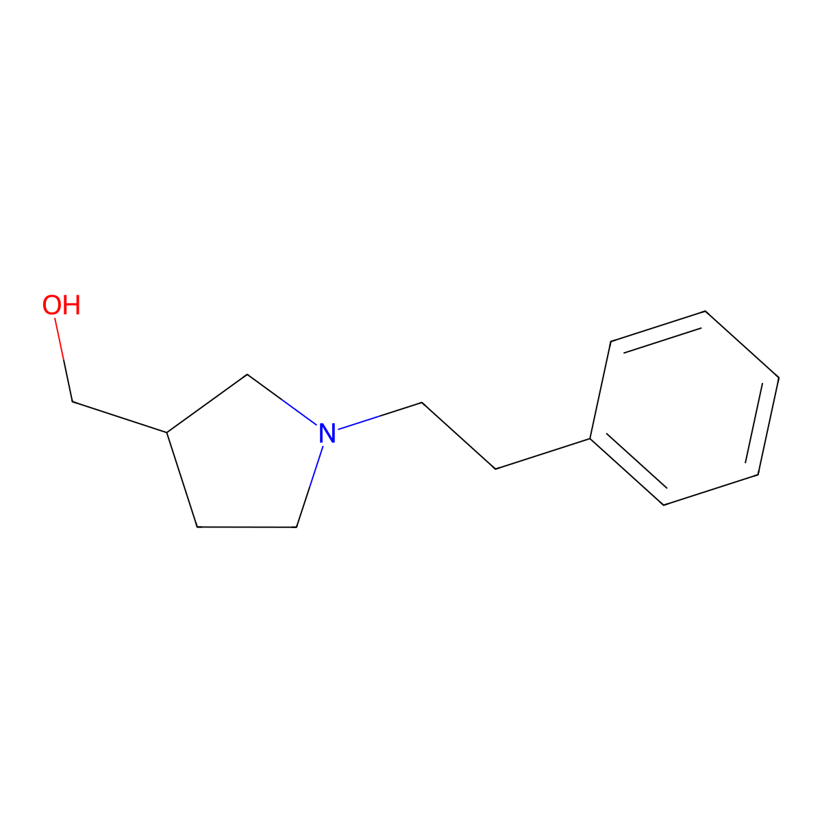 [1-(2-Phenylethyl)pyrrolidin-3-yl]methanol molecular structure, CAS 2148-52-9