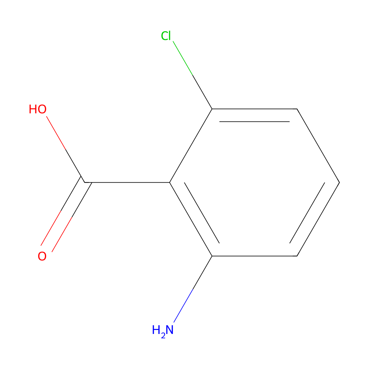 2-Amino-6-chlorobenzoic acid molecular structure, CAS 2148-56-3