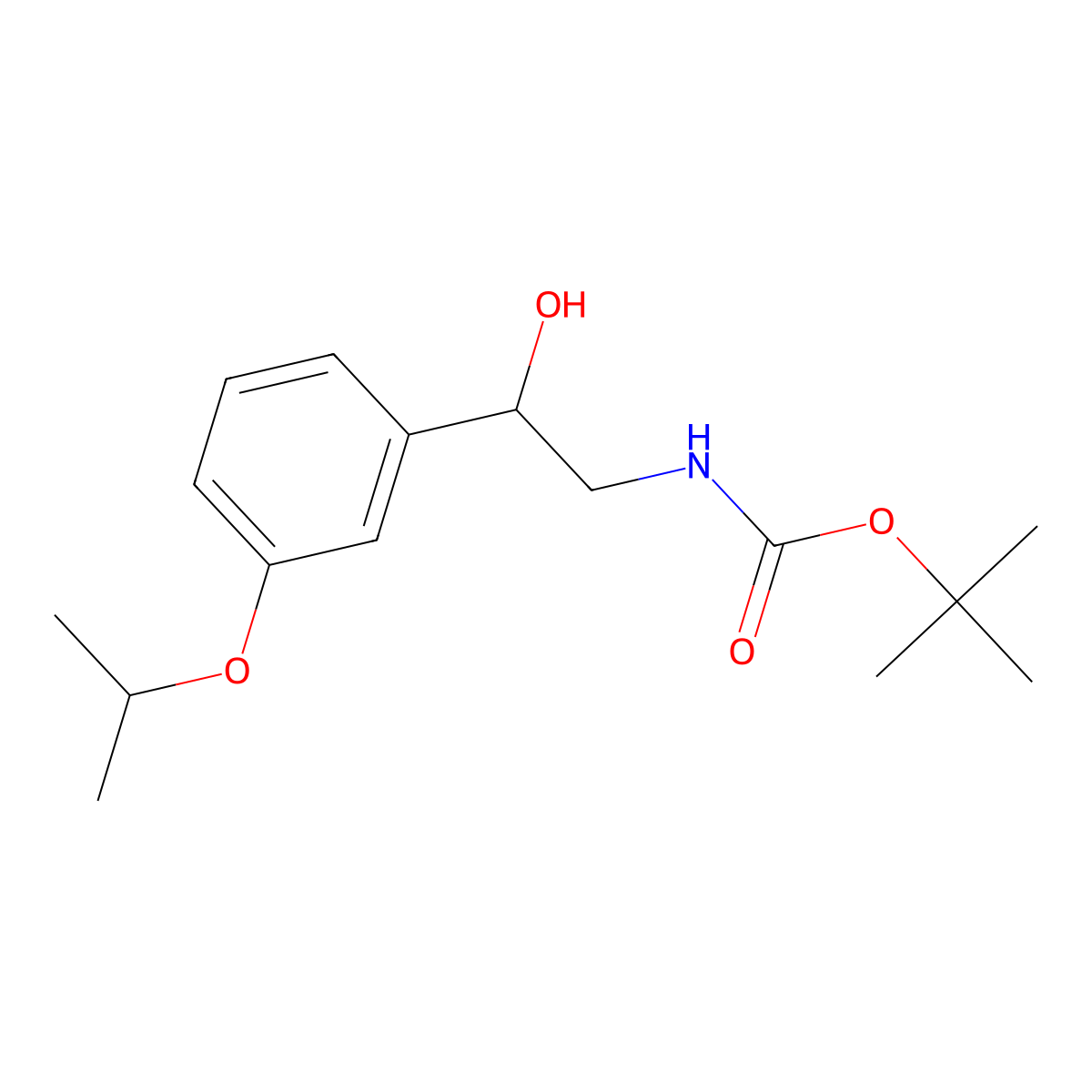tert-butyl N-{2-hydroxy-2-[3-(propan-2-yloxy)phenyl]ethyl}carbamate molecular structure, CAS 2148033-32-1