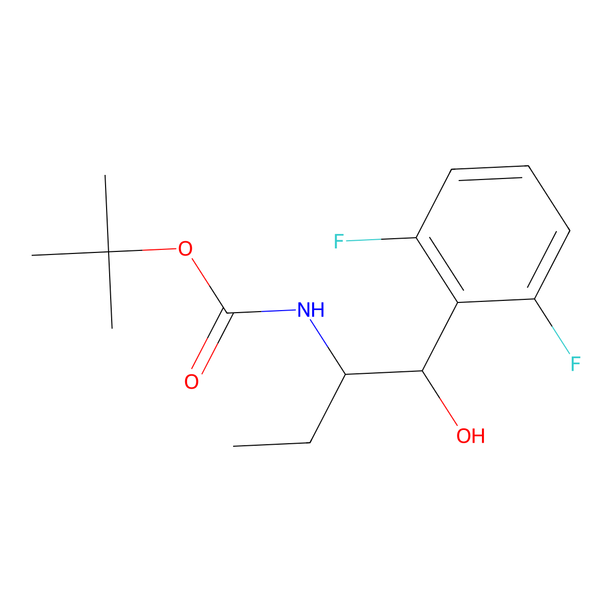 tert-butyl N-[1-(2,6-difluorophenyl)-1-hydroxybutan-2-yl]carbamate molecular structure, CAS 2148100-84-7